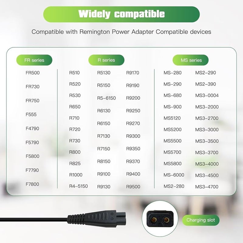 Remington Shaver Power Cord Replacement For MS3 2000 MS3 4000 MS3 4500 Models - Image 4